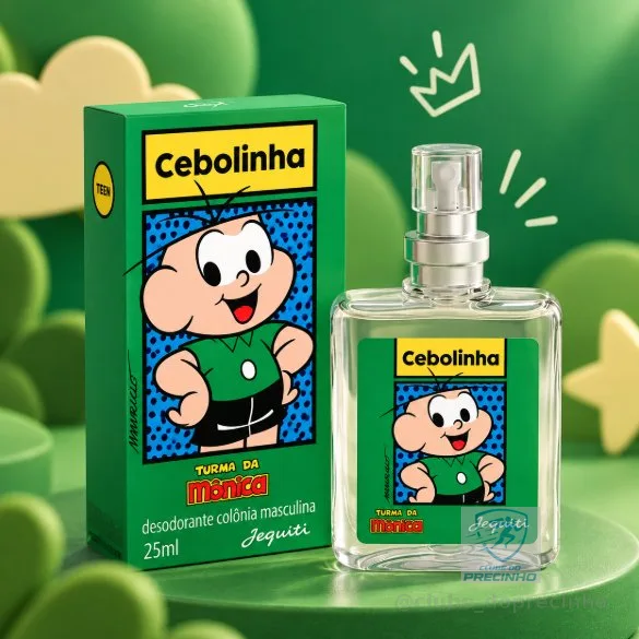 Deo Colônia Infantil Cebolinha 25ml Turma da Mônica Perfume Menino Fougére Refrescante Dia a Dia