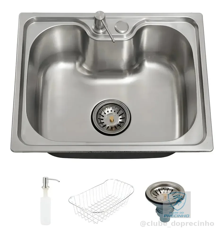 Cuba Gourmet para Cozinha Aço Inox 201 50x40cm Nawa Prata - Pingoo.casa