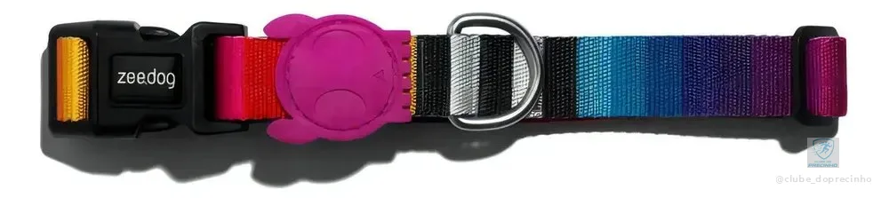 Modelo de coleira para cães Zeedog Tamanho de prisma M Tamanho de coleira de design médio Nome de design Prisma Color Multicolor