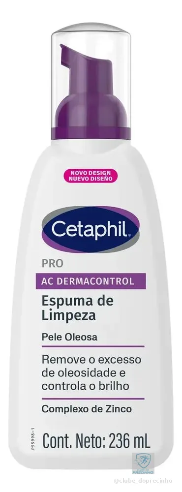 Cetaphil Pro AC Dermacontrol Espuma de Limpeza Facial para Pele Oleosa 236ml