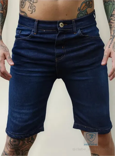 Bermudas Masculina Slim Com Lycra