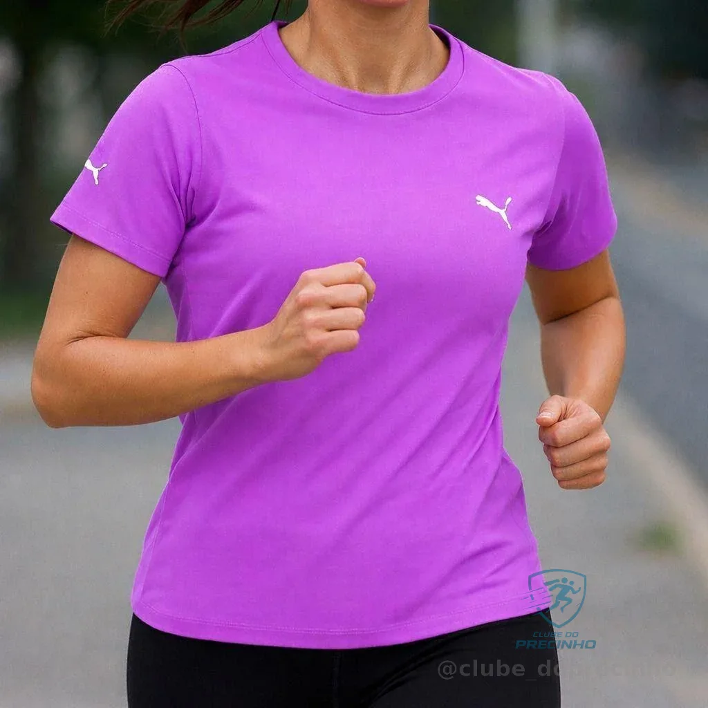 Camiseta Térmica Feminina Uv50+ Puma Manga Curta Original