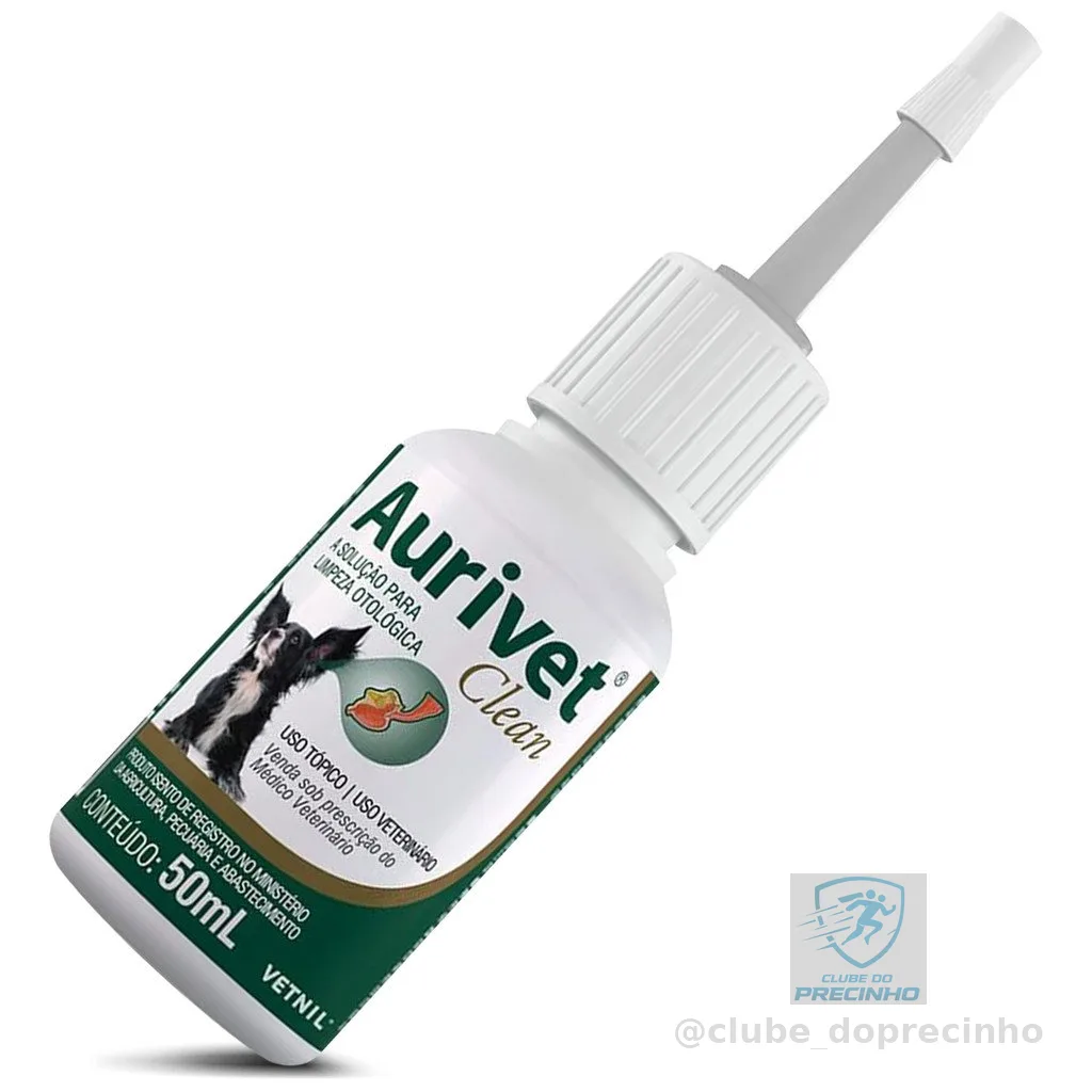 Aurivet Clean 50ml Limpeza Otológica Vetnil