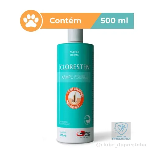 Shampoo Antibacteriano Agener Dr.clean Cloresten 500 Ml