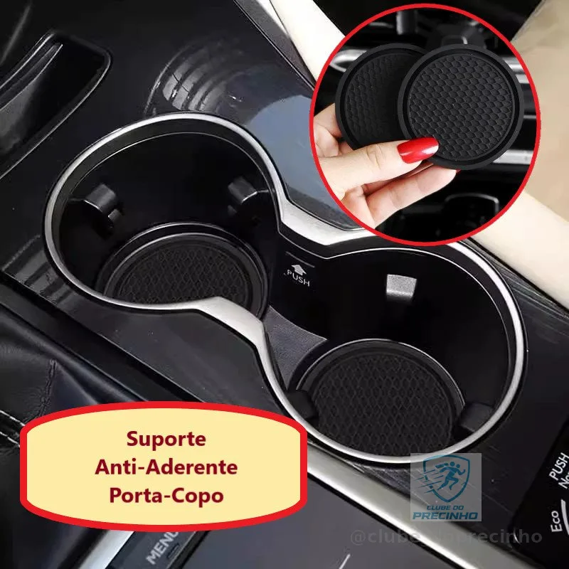 Kit de 2 Bases Para Copo Porta-Copos  De Carro De Borracha Macia lulu
