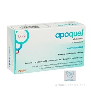 Apoquel 5,4mg Zoetis para Cães – Alívio eficaz da coceira e dermatites alérgicas