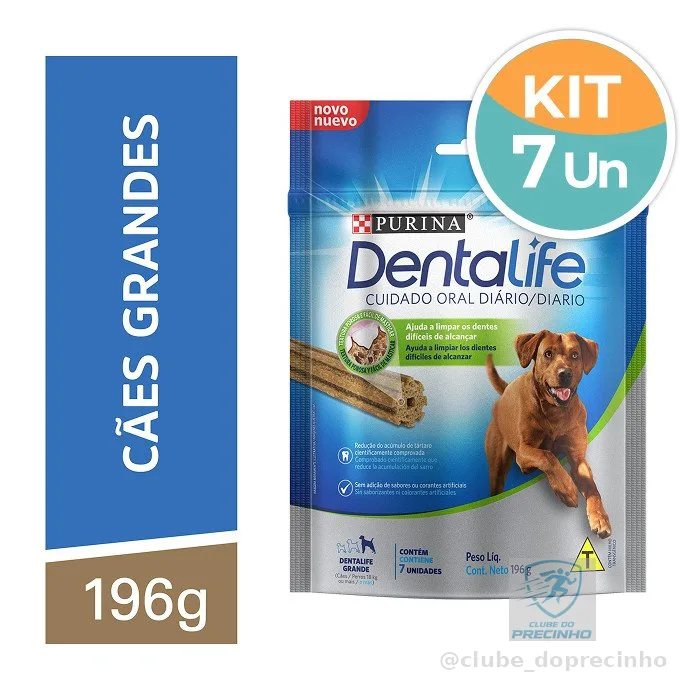 Dentalife Cães Raças Grandes Purina Caixa com 7un 196g