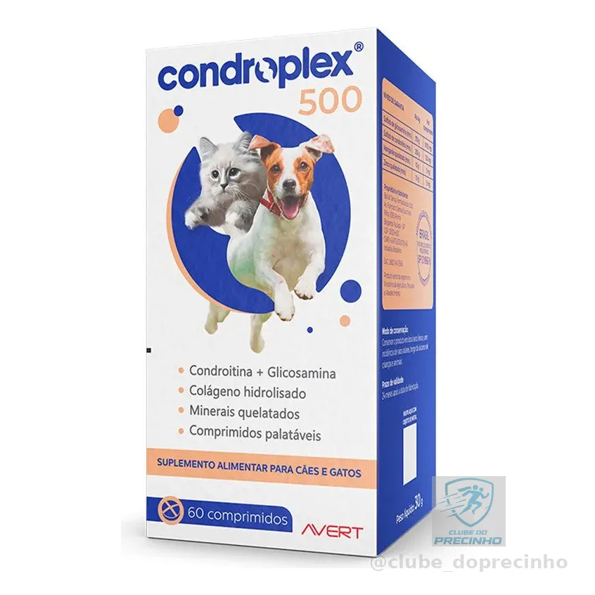 Condroplex 500 Caes Avert 60 Comprimidos