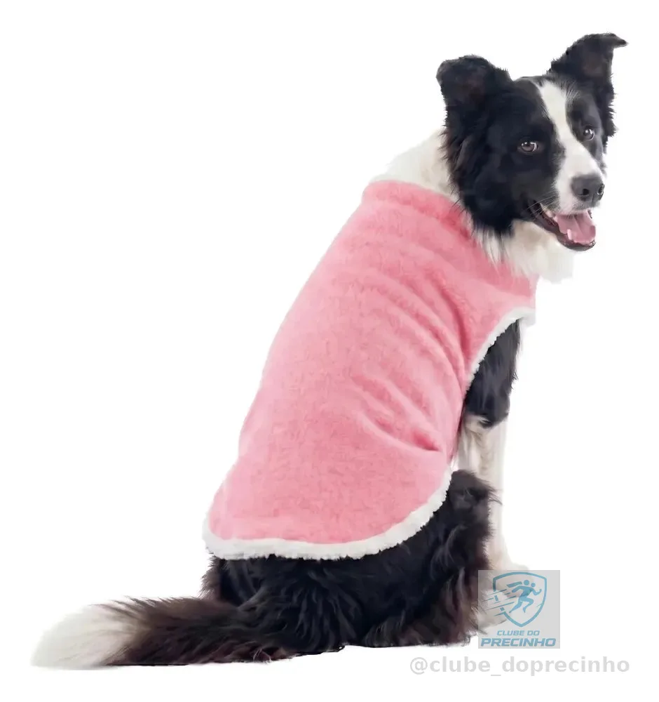 Roupa De Frio Para Cachorro Roupinha Pet Inverno Blusa Cães Rosa