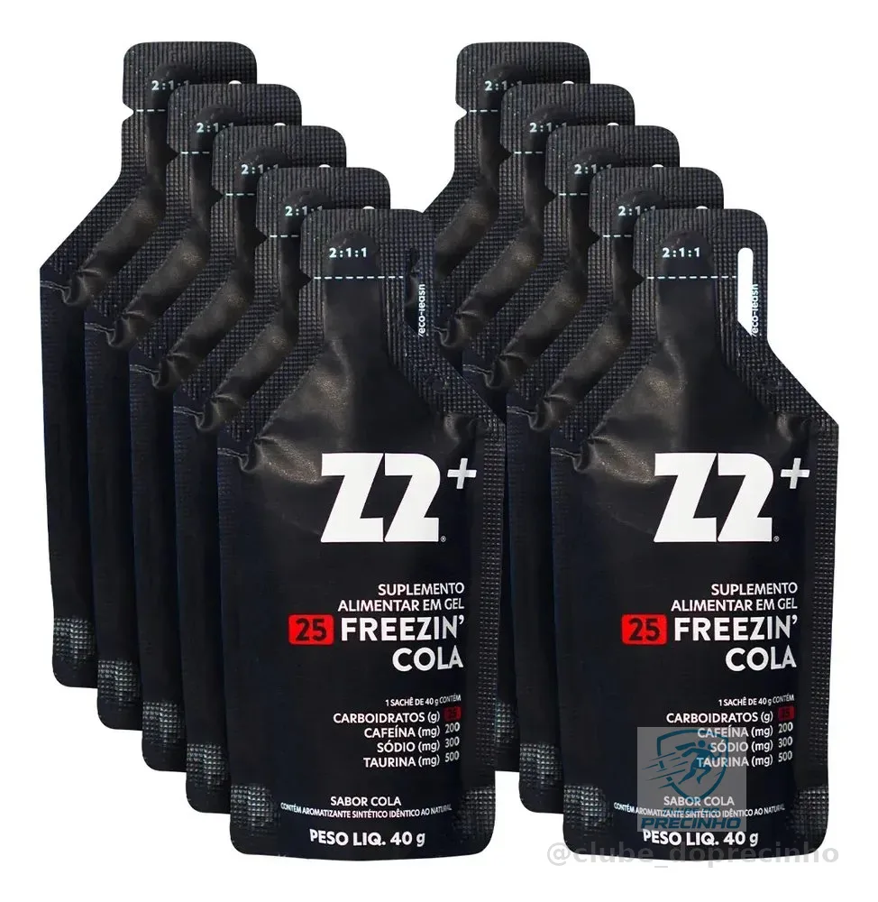 Energy Gel Z2+ Freezin Cola Box 10un Sachê 40g Cafeína