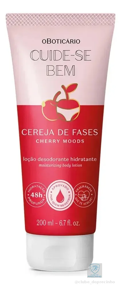 O Boticário Cuide-se Bem Cereja De Fases Loção Corporal 200ml Cereja Rosa