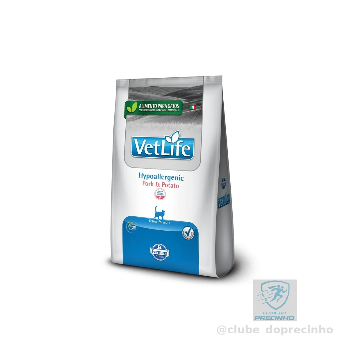 VETLIFE Ração Seca Farmina Vet Life Natural Hypoallergenic Pork E Potato Para Gatos Adultos - 2Kg