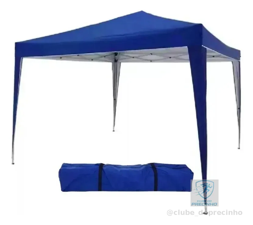 Tenda 3x3 Aluminio Barraca Praia Sanfonada Articulada Smt Azul-marinho