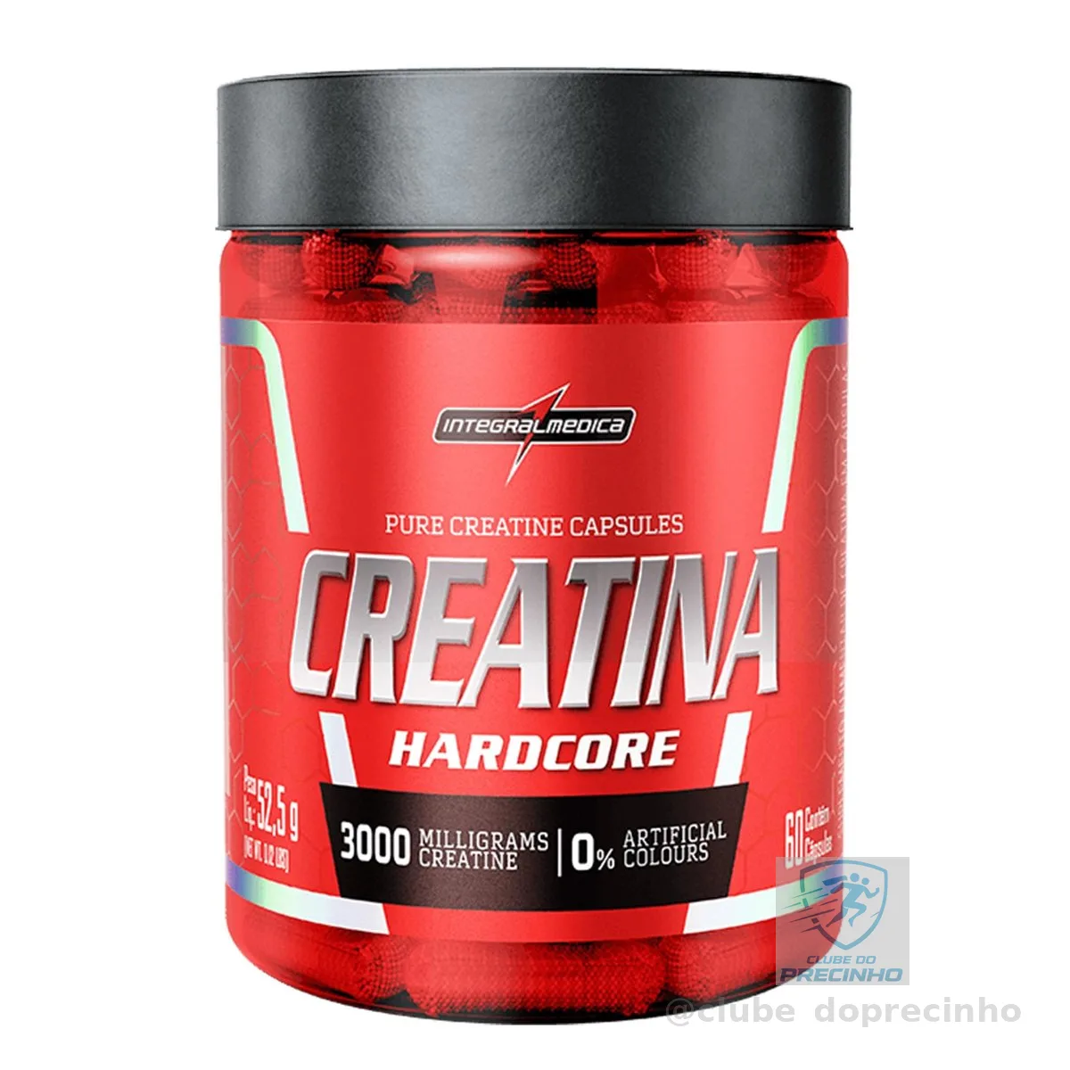 Integralmedica Creatina Hardcore 60 Cápsulas Pura Monohidratada