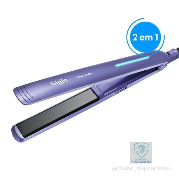 Prancha Alisadora Chapinha Elgin Glossy Color Bivolt 230C Tourmaline Íon -