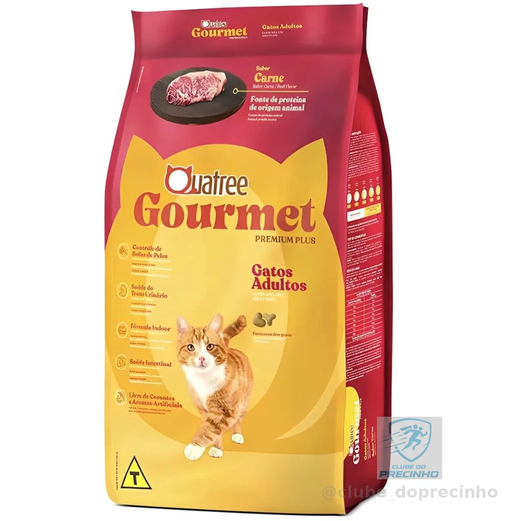 Ração Quatree 10kg Para Gatos Adultos Sabor Carne