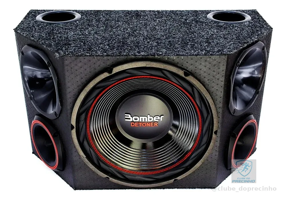 Caixa Trio Carro Som Automotivo Sub Bomber Detoner 12 Pol