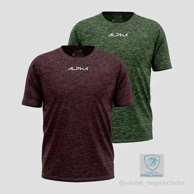 Kit 2 Camisetas New Fluid Masculina Dry Alpha