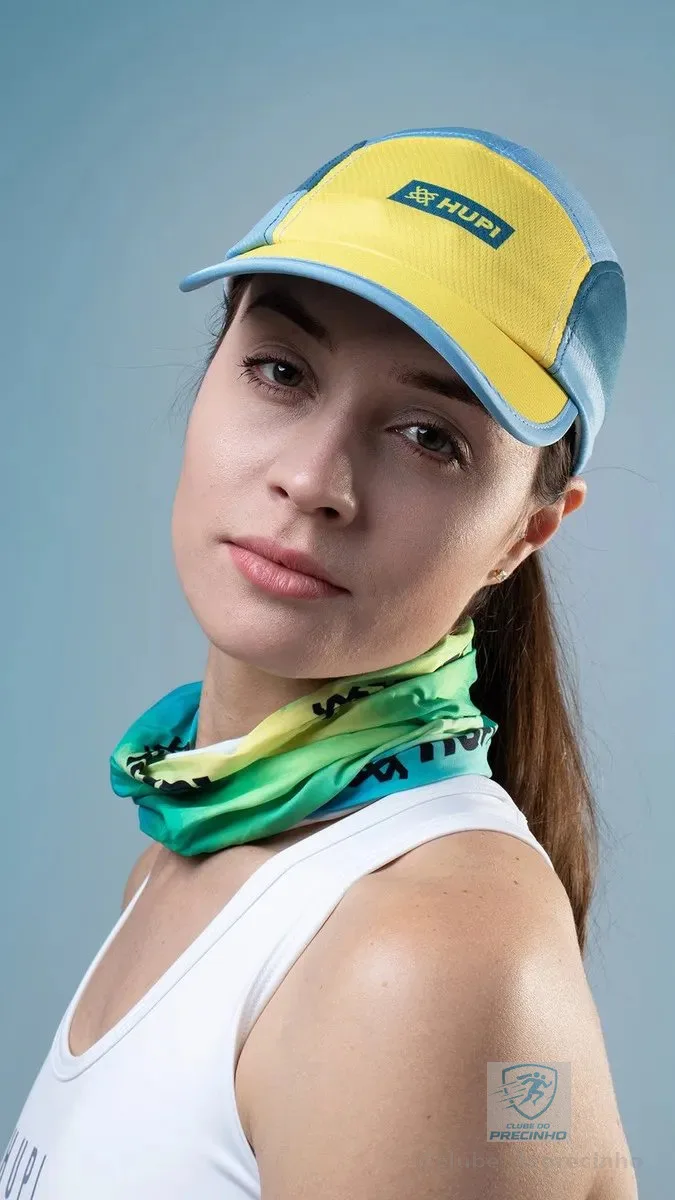 Boné Para Corrida Hupi Run Unissex Azul/amarelo Azul/amarelo Único Liso