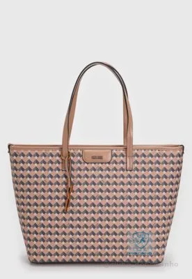 Bolsa Tiracolo Santa Lolla Monograma Tote Nude