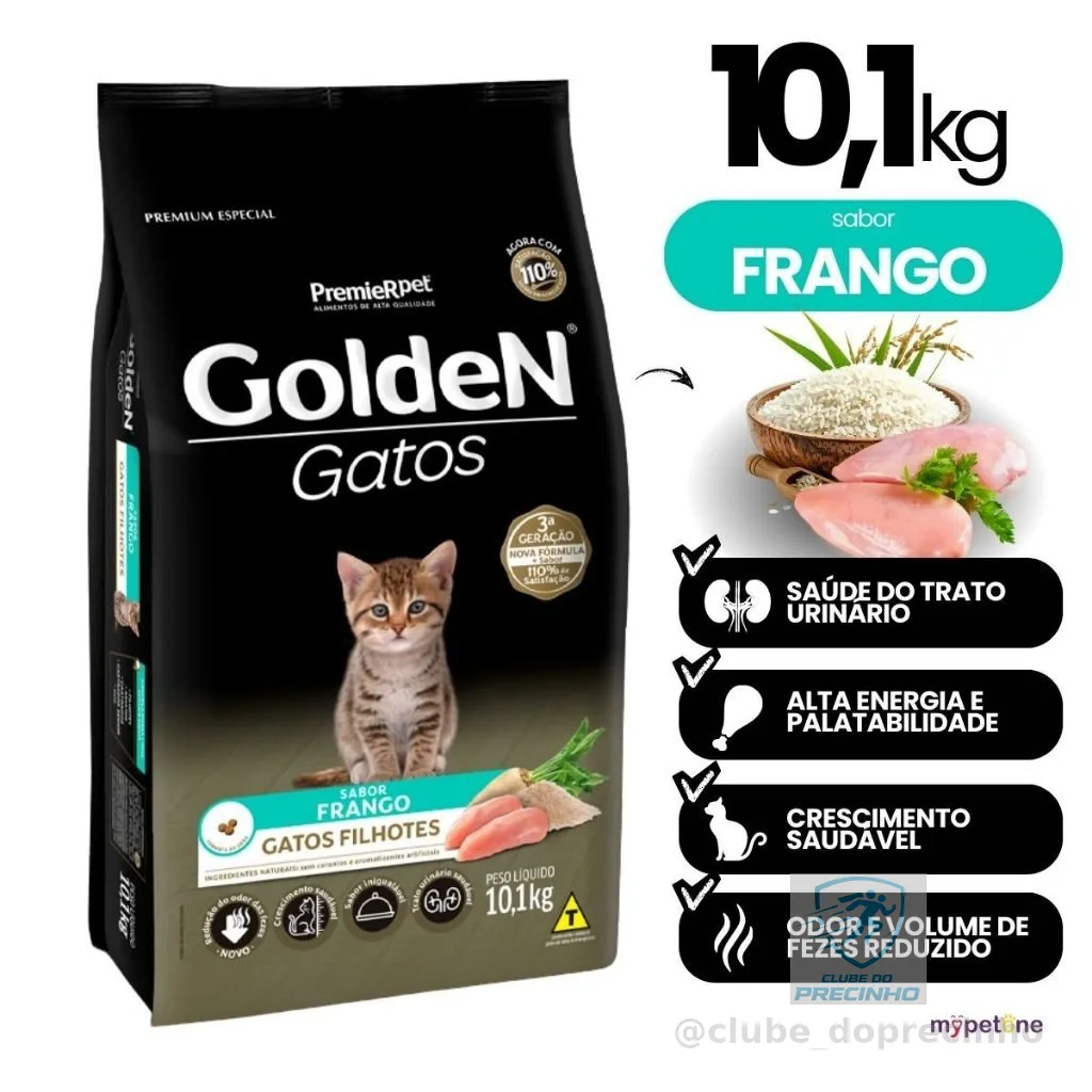 Ração Golden Fórmula Gatos Filhotes Sabor Frango 10,1kg