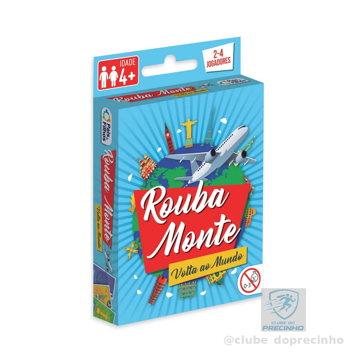 Pais & Filhos | Jogo de Cartas Rouba Monte Volta ao Mundo | Jogo Educativo Infantil, Diversão em Família, Estimula Raciocínio, +4 Anos, 2 a 4 Jogadores