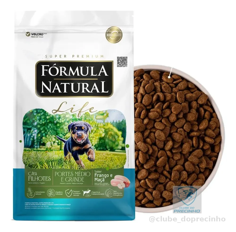 Ração Fórmula Natural Life Cães Filhotes Grande Médio 15kg
