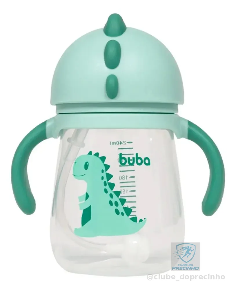 Copo Transição Antivazamento Válvula Dino Com Alça Buba® Cor Verde