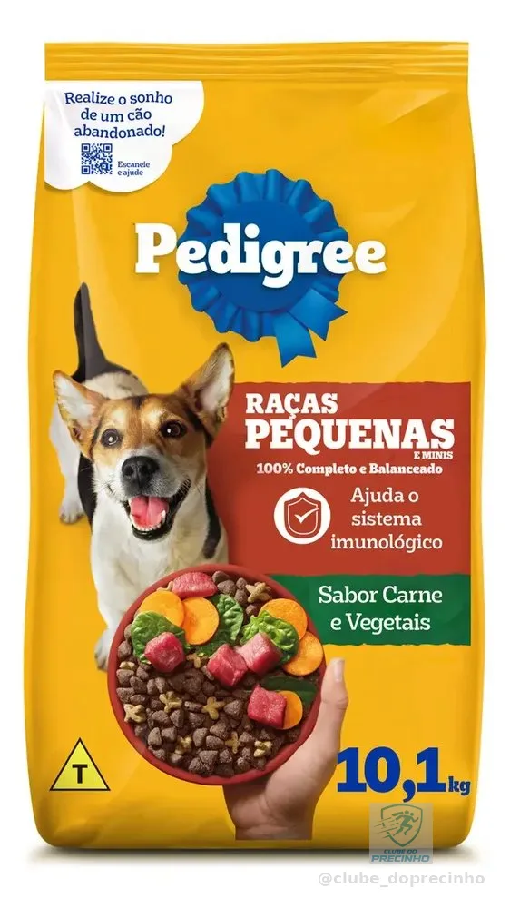 Ração Pedigree Cães Adultos Raças Pequenas 10,1kg