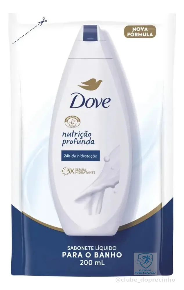Dove Sabonete líquido Nutrição Profunda Refil 200 ml