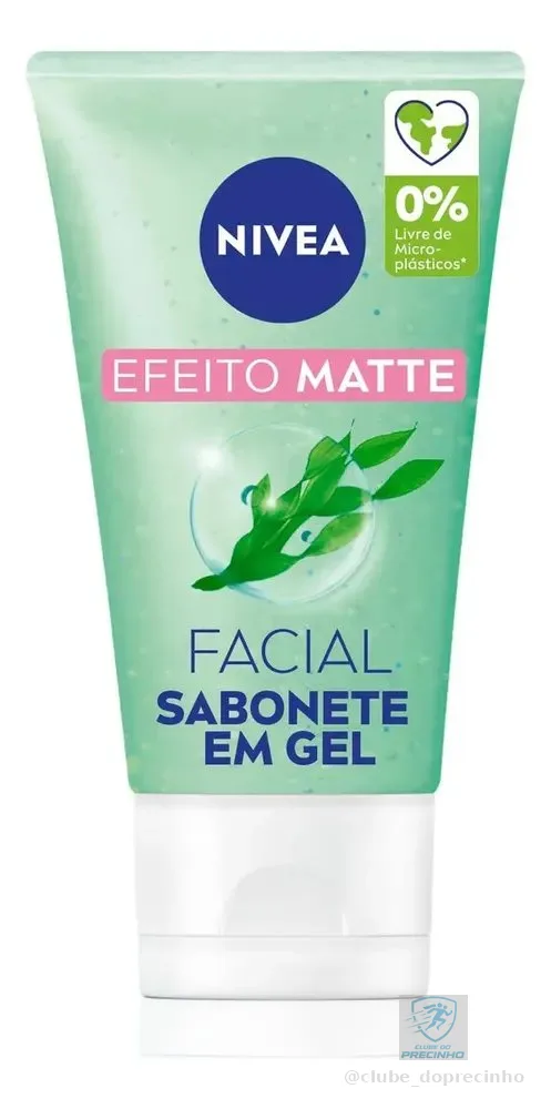 NIVEA Sabonete Facial em Gel Purificante Efeito Matte 150g, Limpeza Profunda, Controla Oleosidade, Poros Limpos, Pele Mista e Oleosa