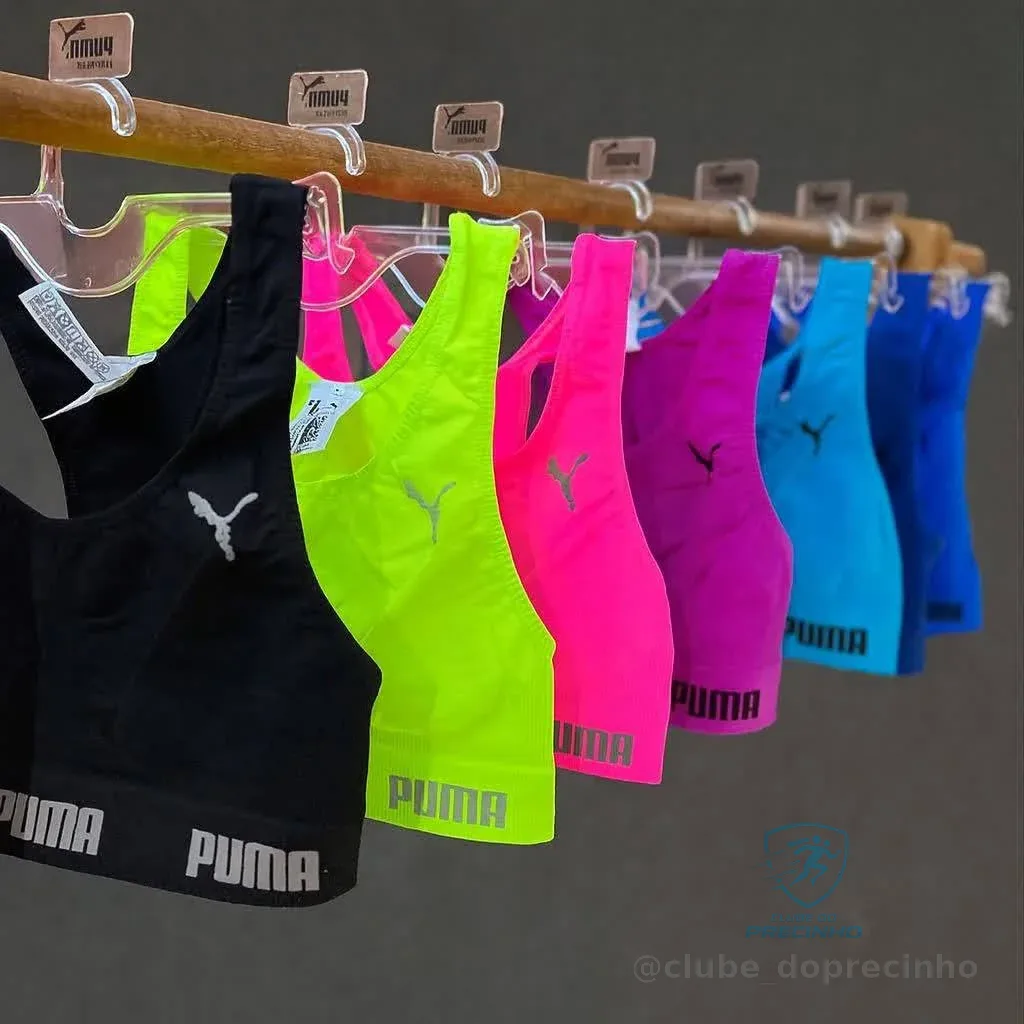 Top Puma Academia Fitness Original Nadador Alta Sustentação