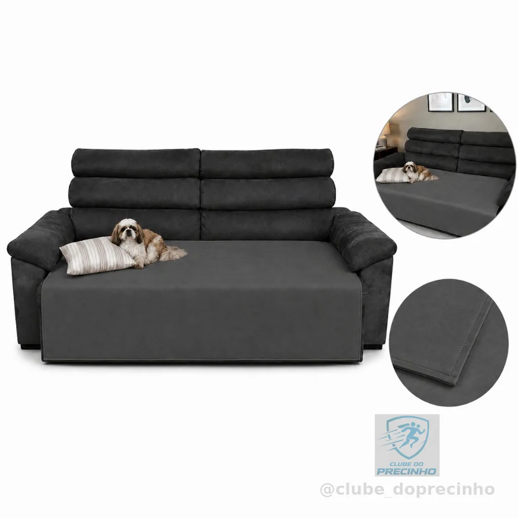 Protetor de Sofá Para Cães E Gatos. Contra Pelos E Líquidos 1,45x1,45