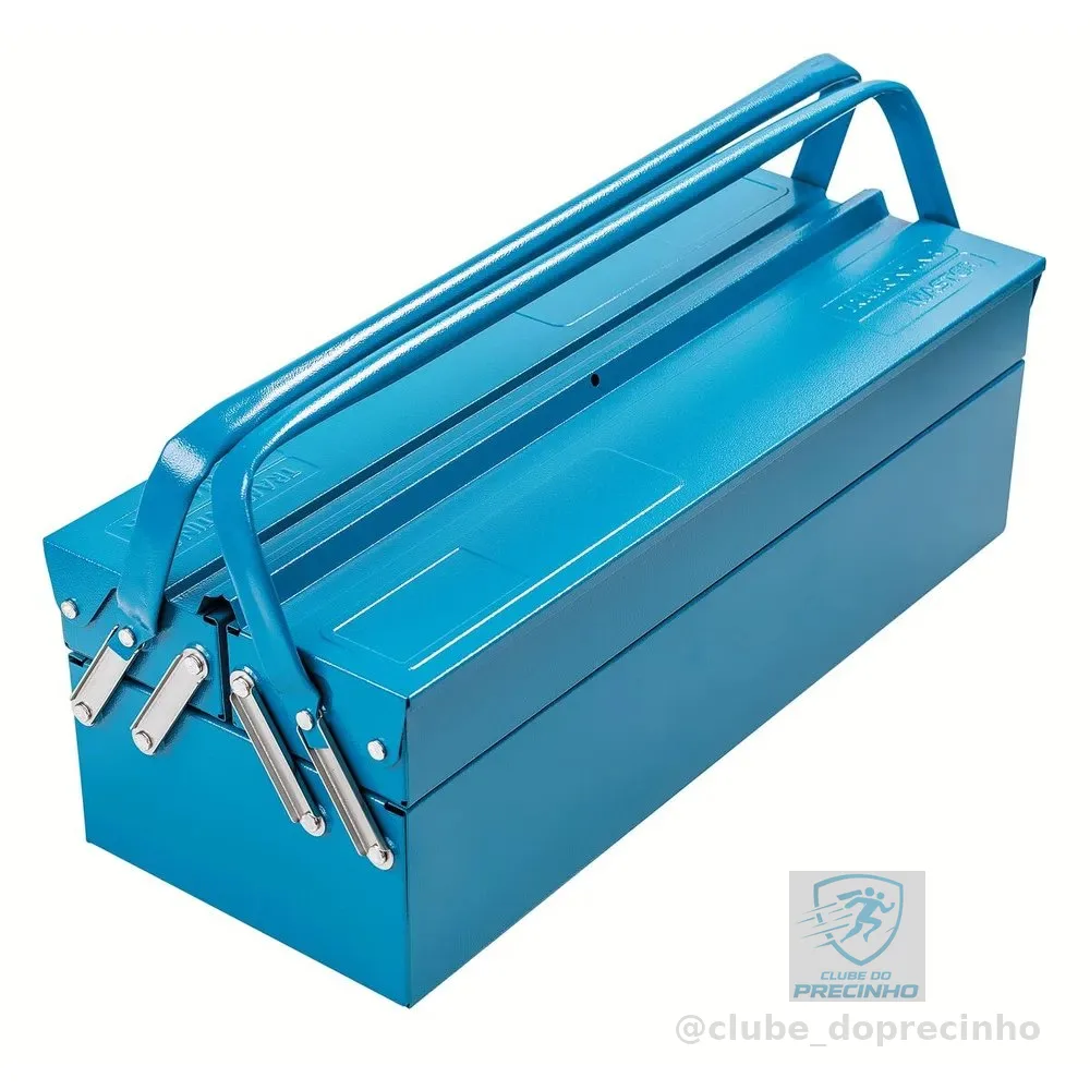 Caixa Sanfonada Para Ferramentas Com 3 Gavetas Tramontina Cor Azul