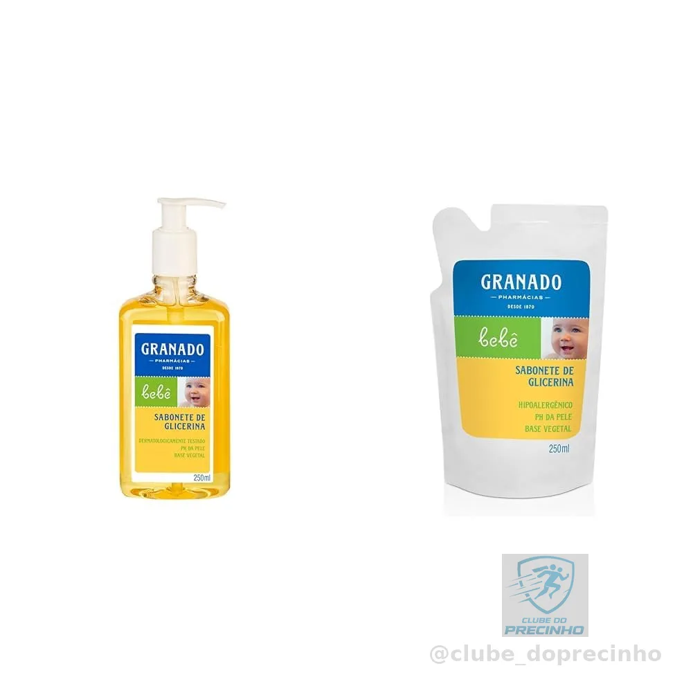 Granado Sabonete Líquido Glicerinado Bebê, 250 ml + Granado Sabonete Líquido Bebê Tradicional Refil - 250ml