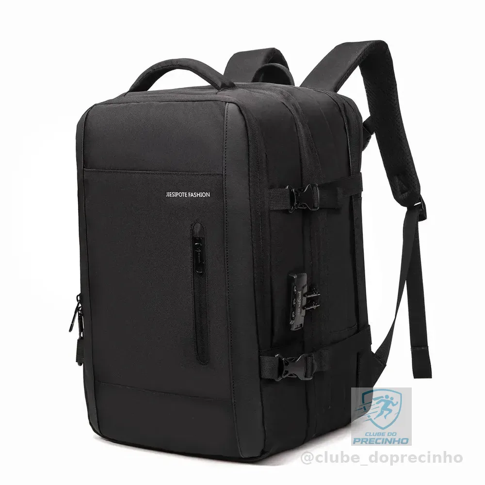 Mochila Para Notebook Impermeável com Porta USB e Senha Para Homem