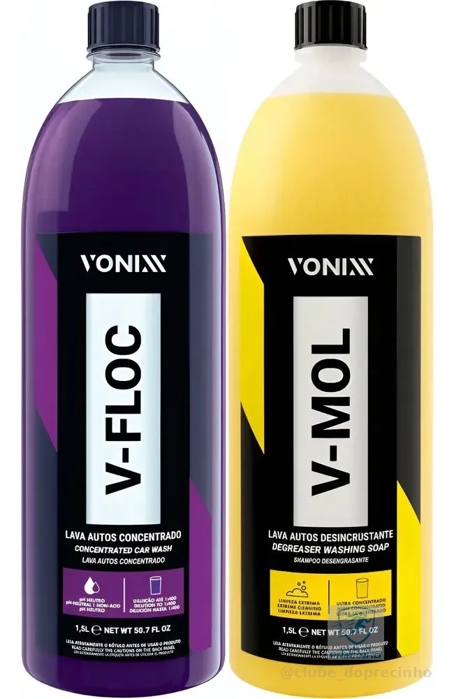 Kit Shampoo V-mol E  V-floc Vonixx 1,5