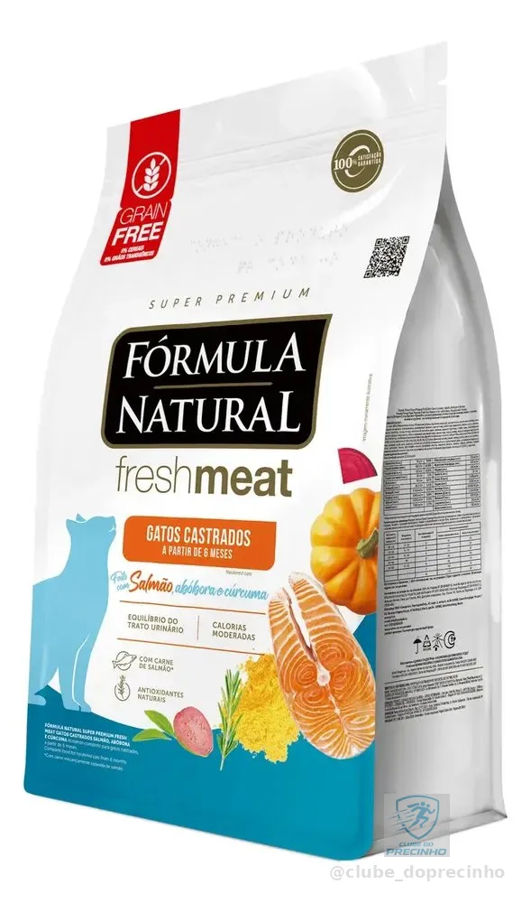 Ração Seca Fórmula Natural Gatos Castrados Adultos Salmão 10 Kg