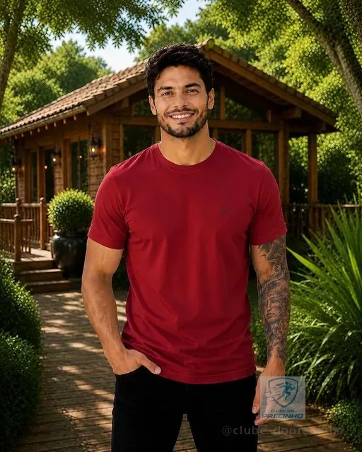 Camiseta Básica Ogochi Masculina Lisa Tecido Premium Oficial
