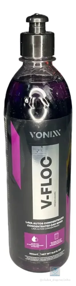 Shampoo Automotivo Concentrado Neutro Vonixx V-Floc 500ml Uva