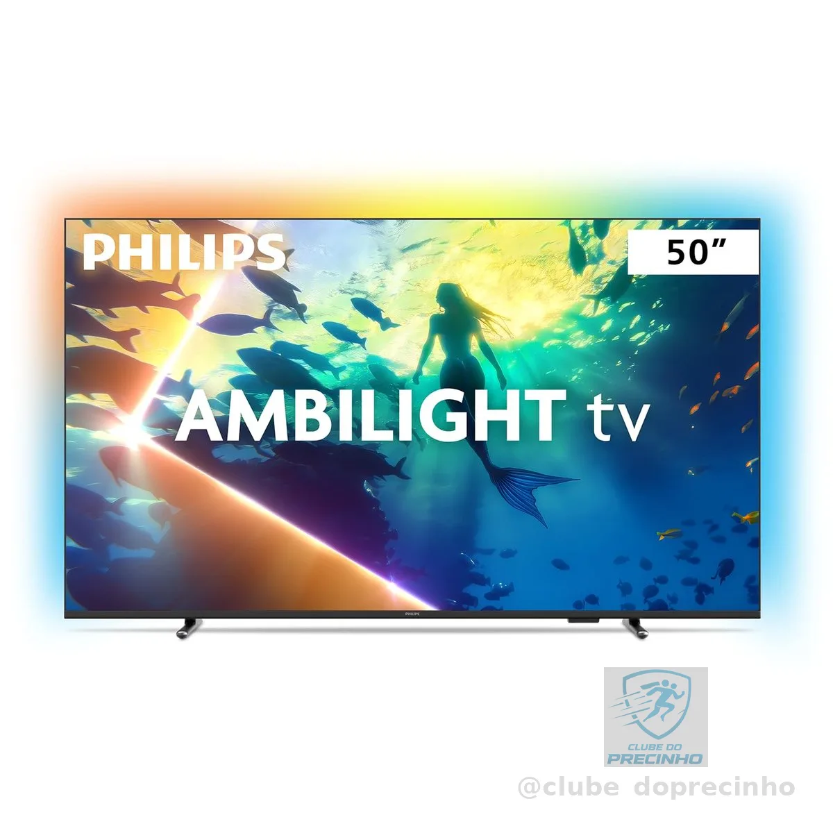 PHILIPS, Smart TV Ambilight 50" 4K, Titan OS, 50PUG8100/78, Comando de Voz, HDR10+/Dolby Atmos, VRR/ALLM, Bluetooth