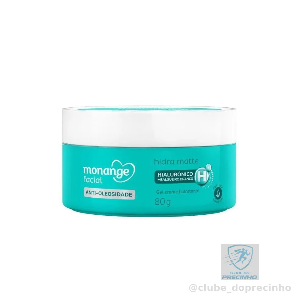 Monange Hidratante Facial Hidra Matte com Ácido Hialurônico e Salgueiro Branco 80g