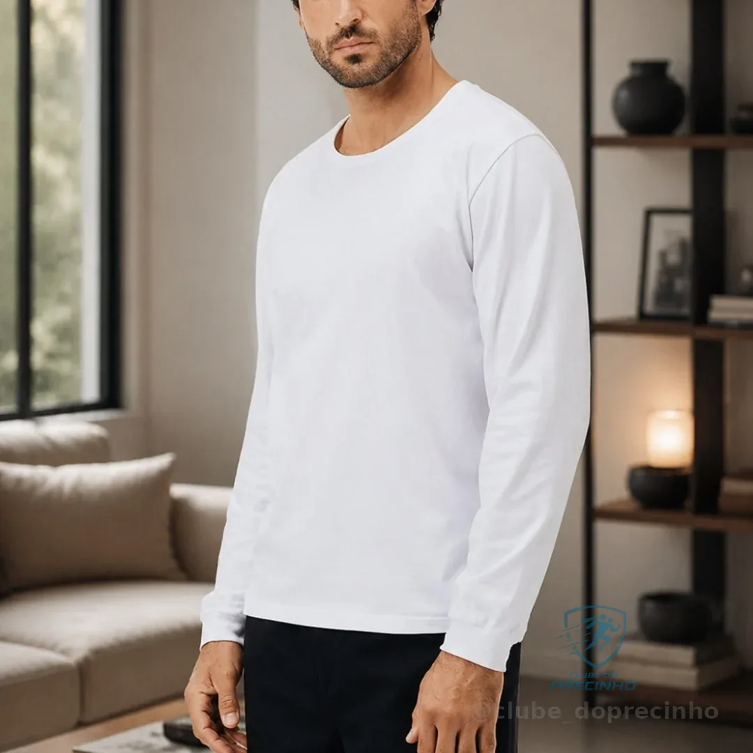 Camiseta Básica Masculina Slim Manga Longa Hering