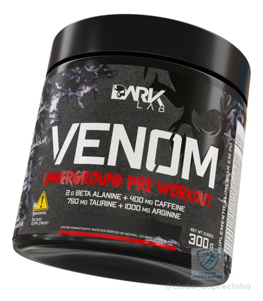 Pre Treino Venom Underground 300g Mango Loko Dark Lab - 60 Doses