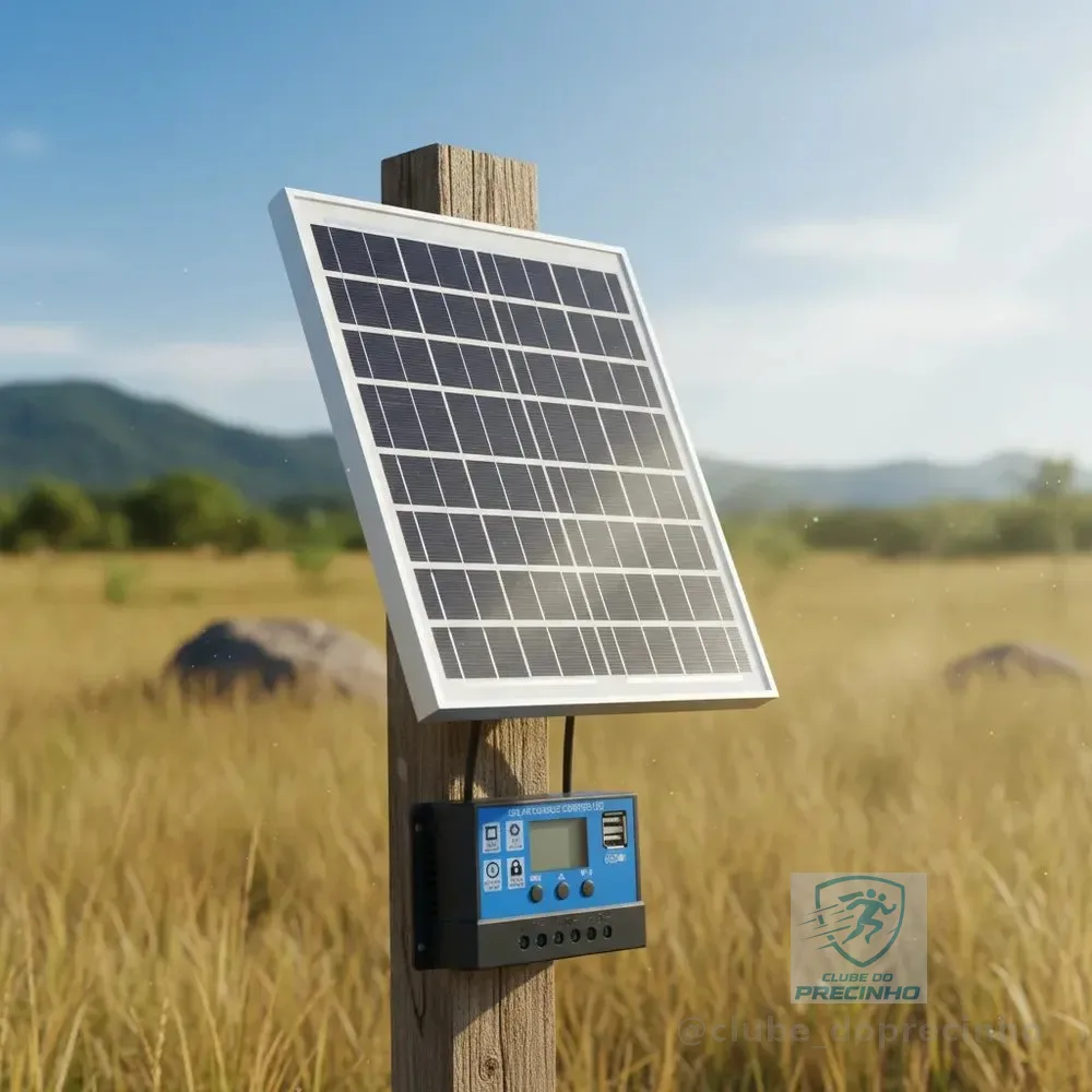 Painel Placa Solar 12v 20w Policristalino + Controlador 10a 12v