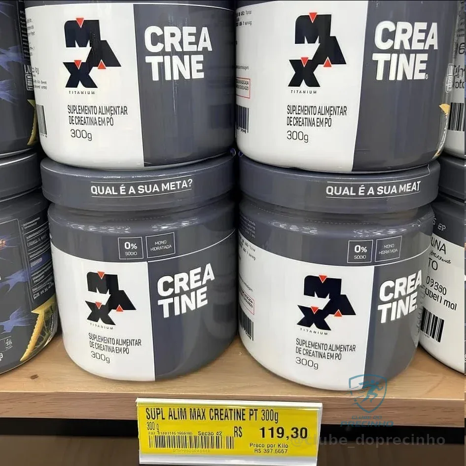 Kit 2x Creatina 300g Max Titanium Monohidratada Em Pó Sem Sabor