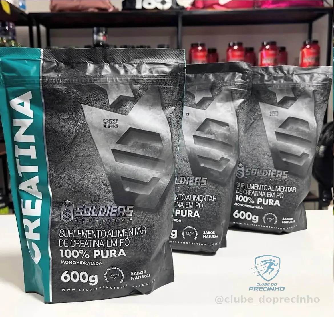 Creatina Monohidratada 1200g Soldiers Nutrition 100% Pura Sem Sabor