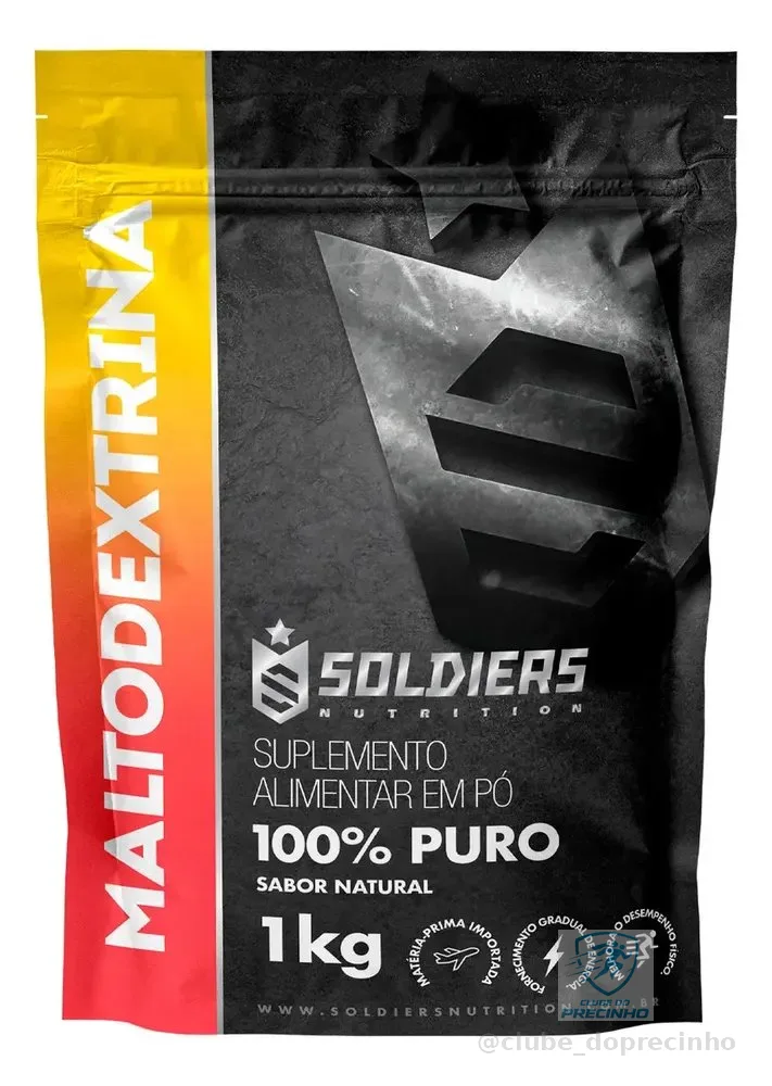 Maltodextrina 1kg 100% Pura Soldiers Nutrition Ingrediente Natural Bem-Estar