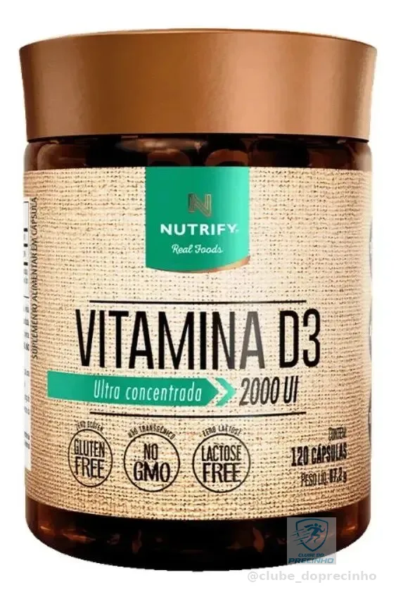 Vitamina D3 2.000 UI 120 Cápsulas Nutrify