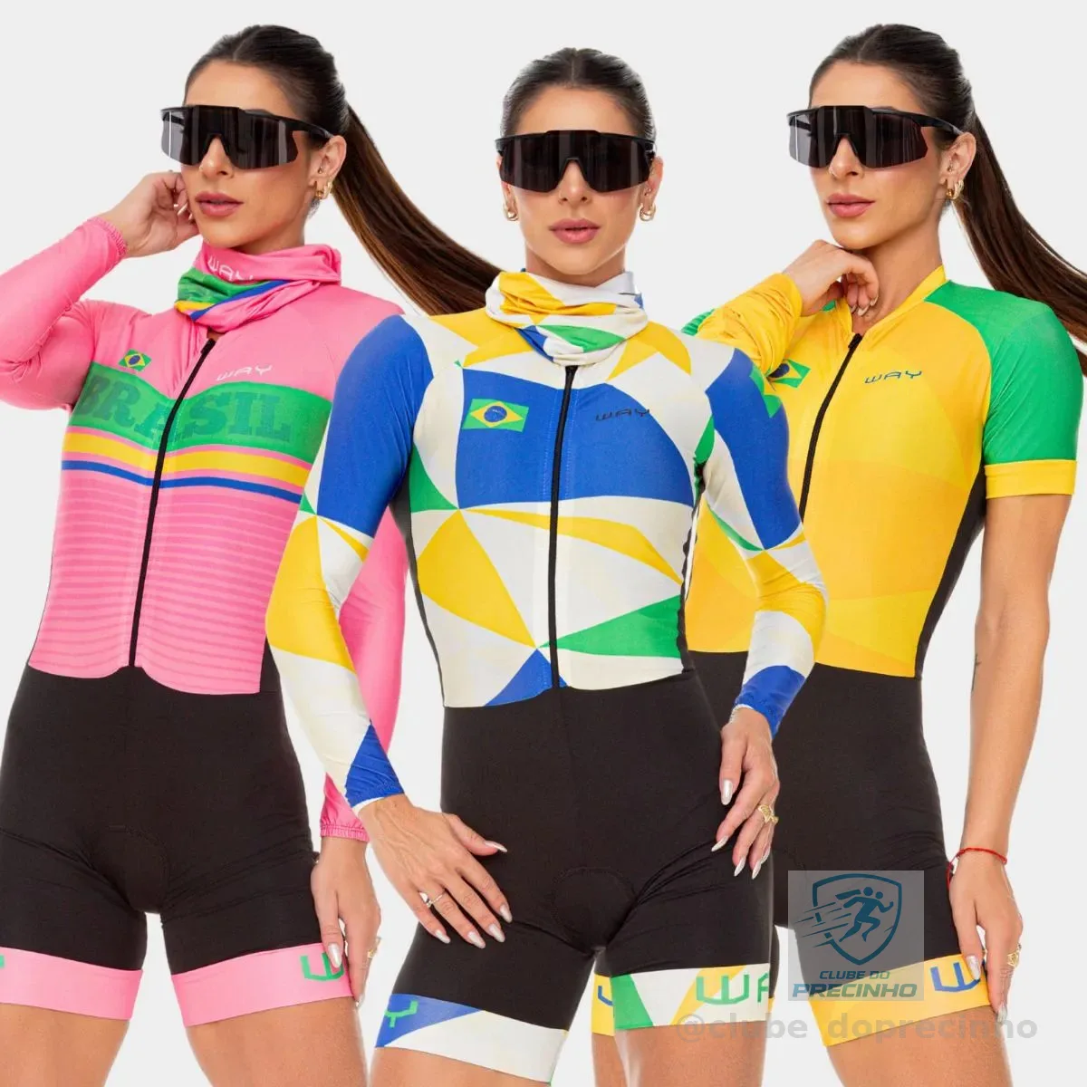 Macacão Ciclismo Feminino Brasil Copa Forro Gel 